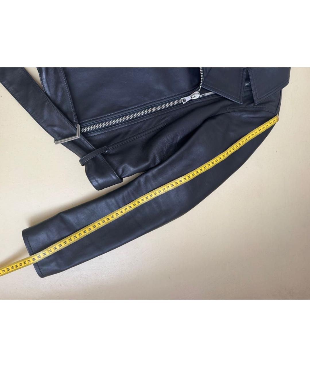 PALM ANGELS Черная кожаная куртка, фото 5