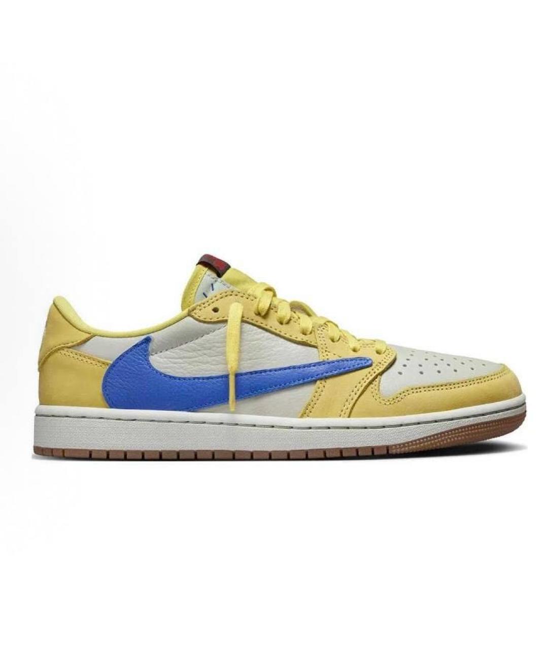 JORDAN Желтые низкие кроссовки / кеды, фото 6