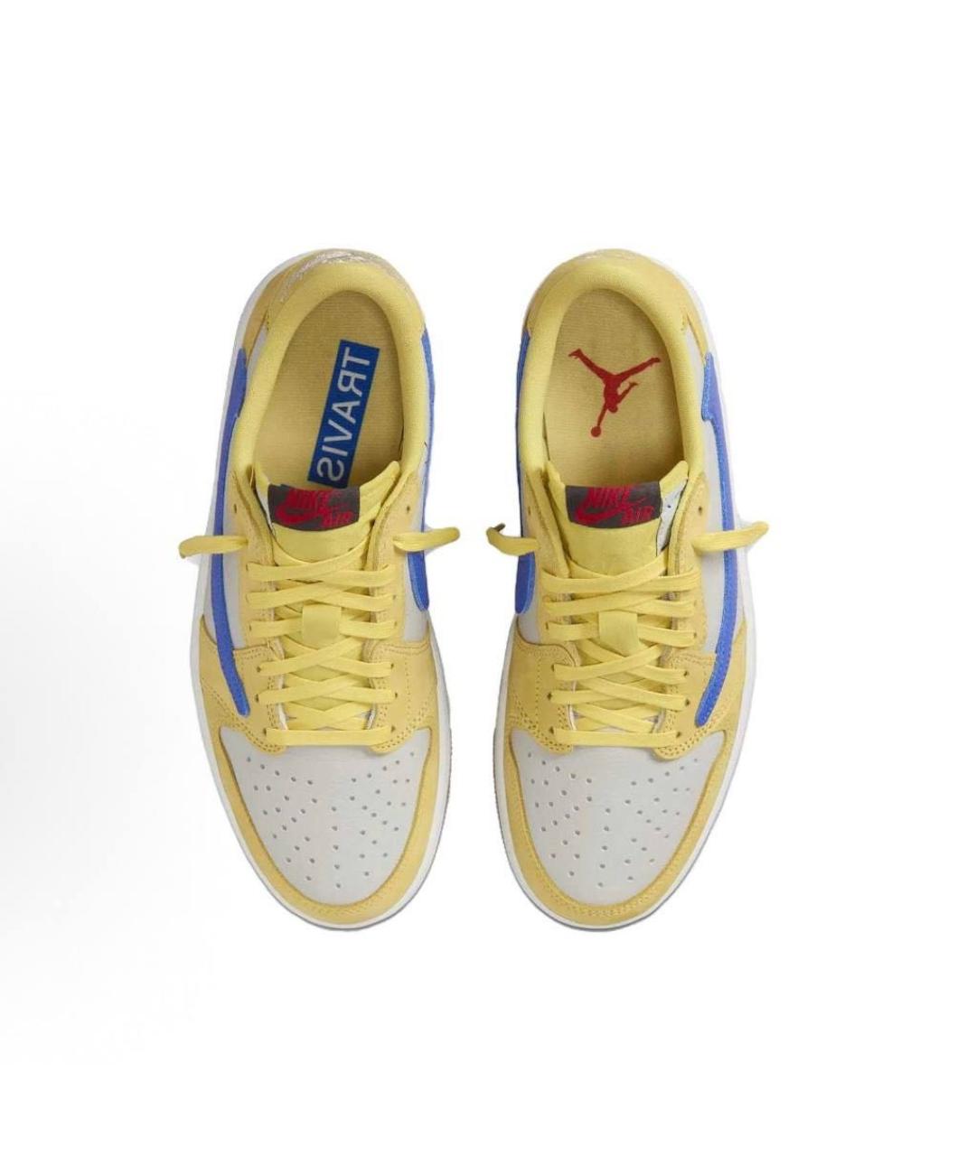 JORDAN Желтые низкие кроссовки / кеды, фото 4