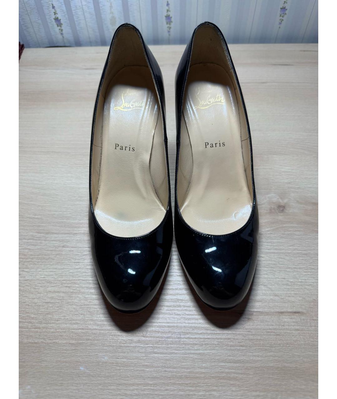 CHRISTIAN LOUBOUTIN Черные туфли из лакированной кожи, фото 2