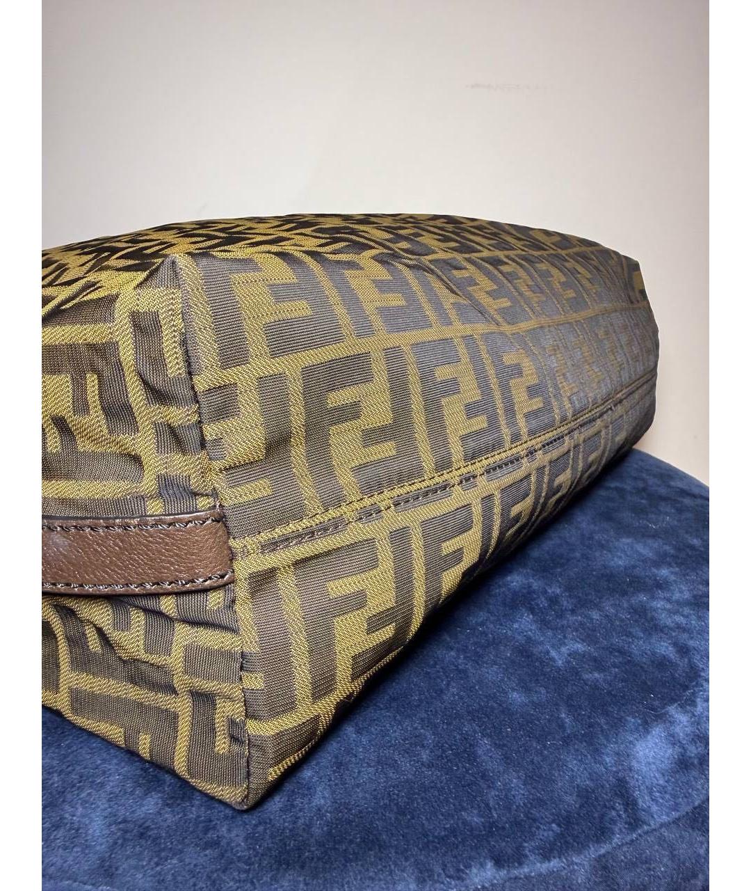 FENDI Хаки сумка тоут, фото 4