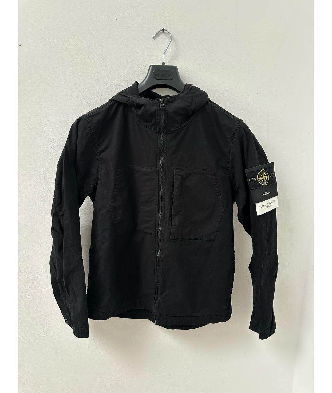 STONE ISLAND Черная хлопковая куртка, фото 7