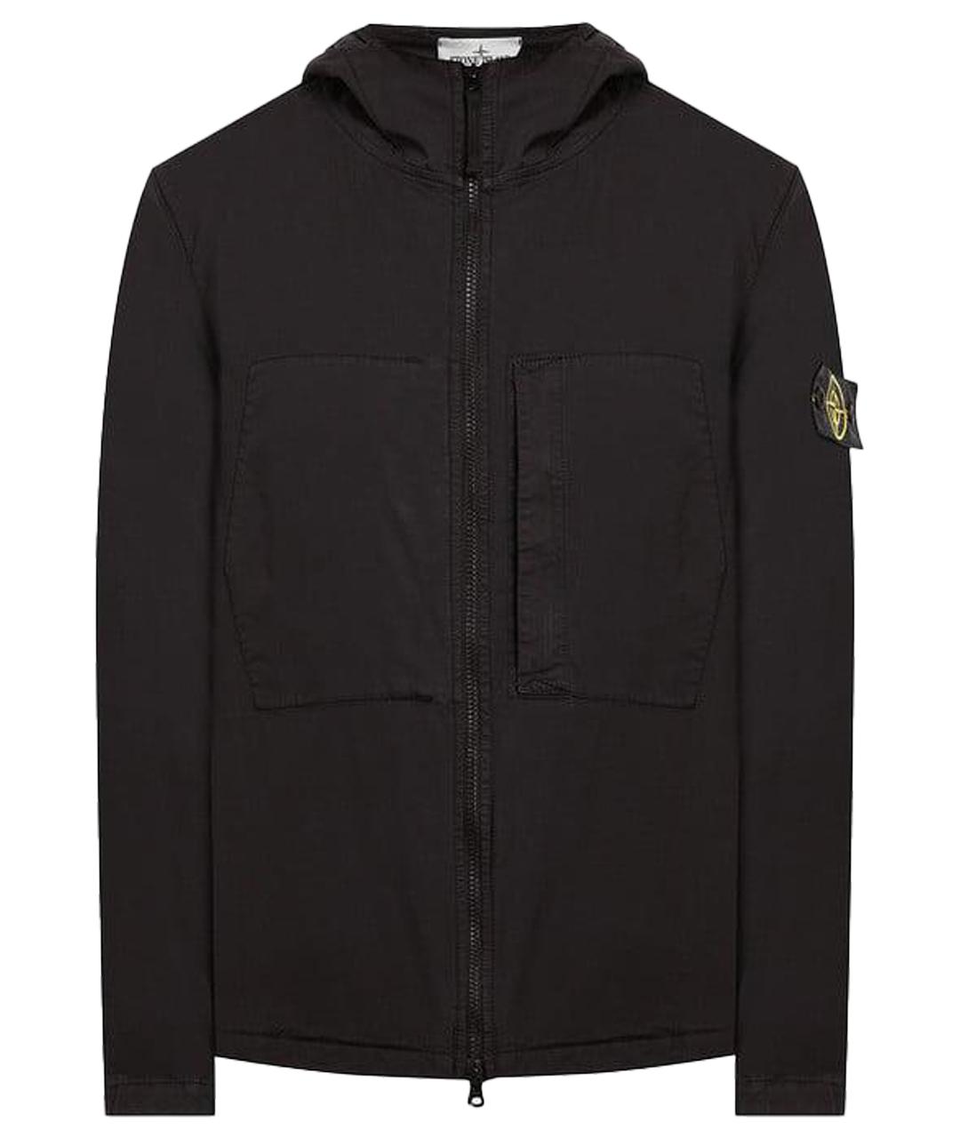 STONE ISLAND Черная хлопковая куртка, фото 1