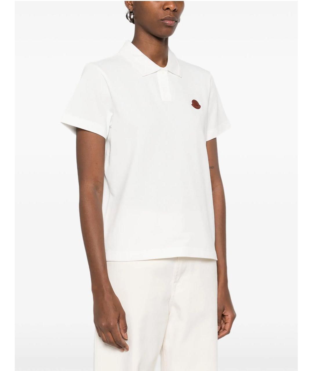 MONCLER Белая хлопковая футболка, фото 4