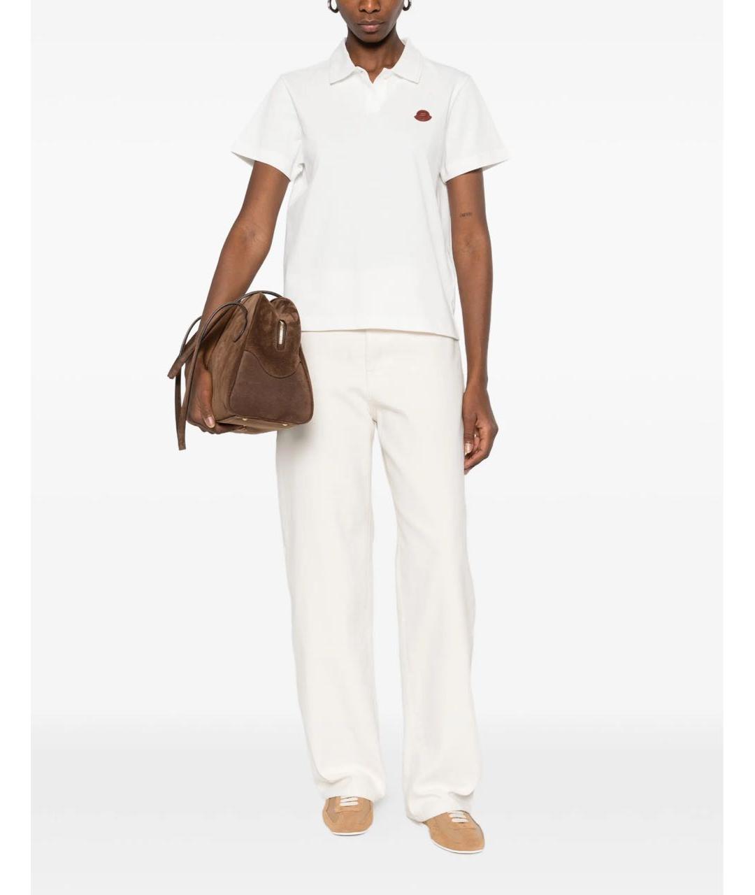 MONCLER Белая хлопковая футболка, фото 2