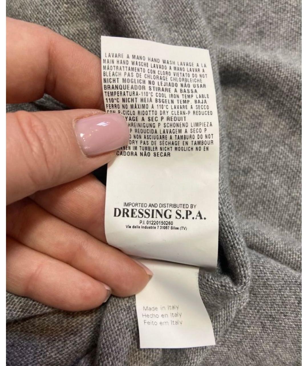 ERMANNO SCERVINO Серый шерстяной джемпер / свитер, фото 6