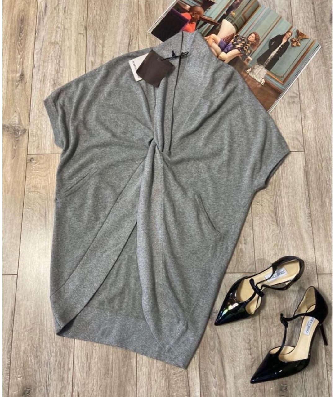 ERMANNO SCERVINO Серый шерстяной джемпер / свитер, фото 4