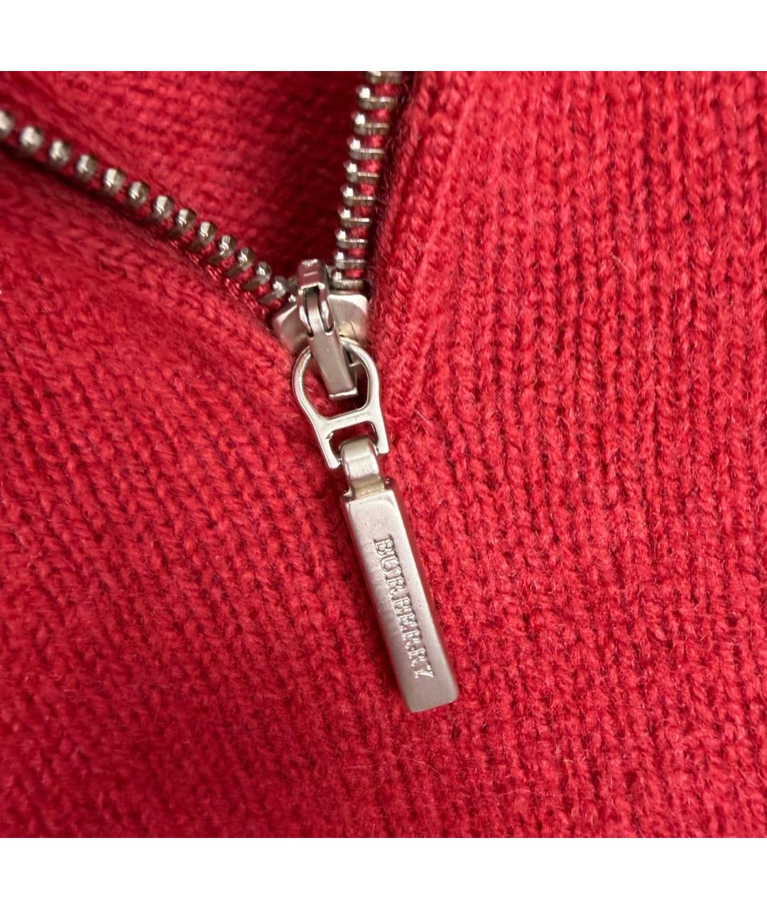 BURBERRY Бордовый шерстяной джемпер / свитер, фото 4