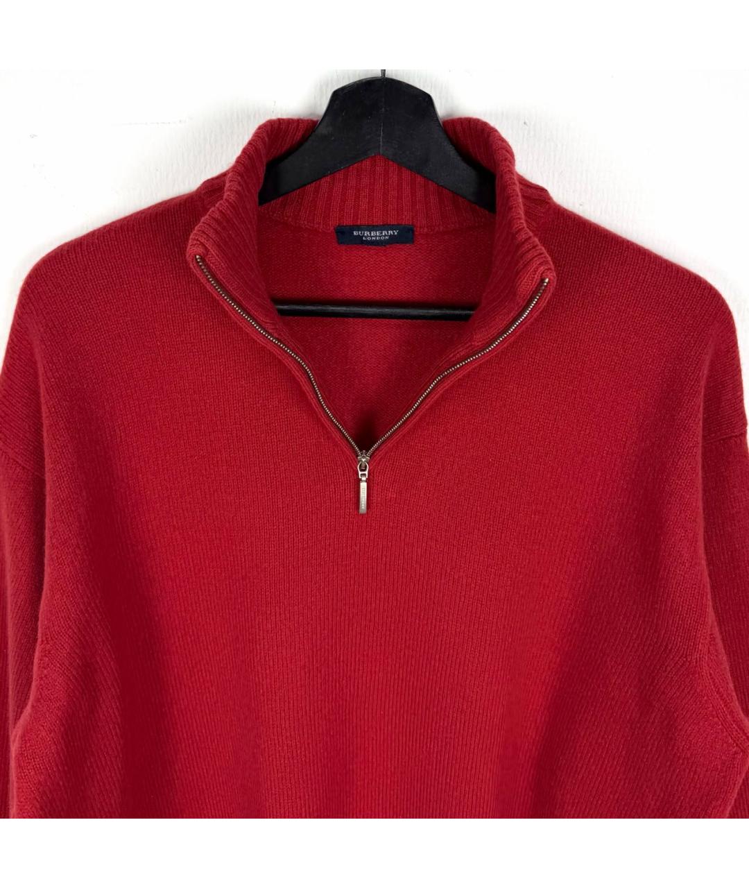 BURBERRY Бордовый шерстяной джемпер / свитер, фото 3