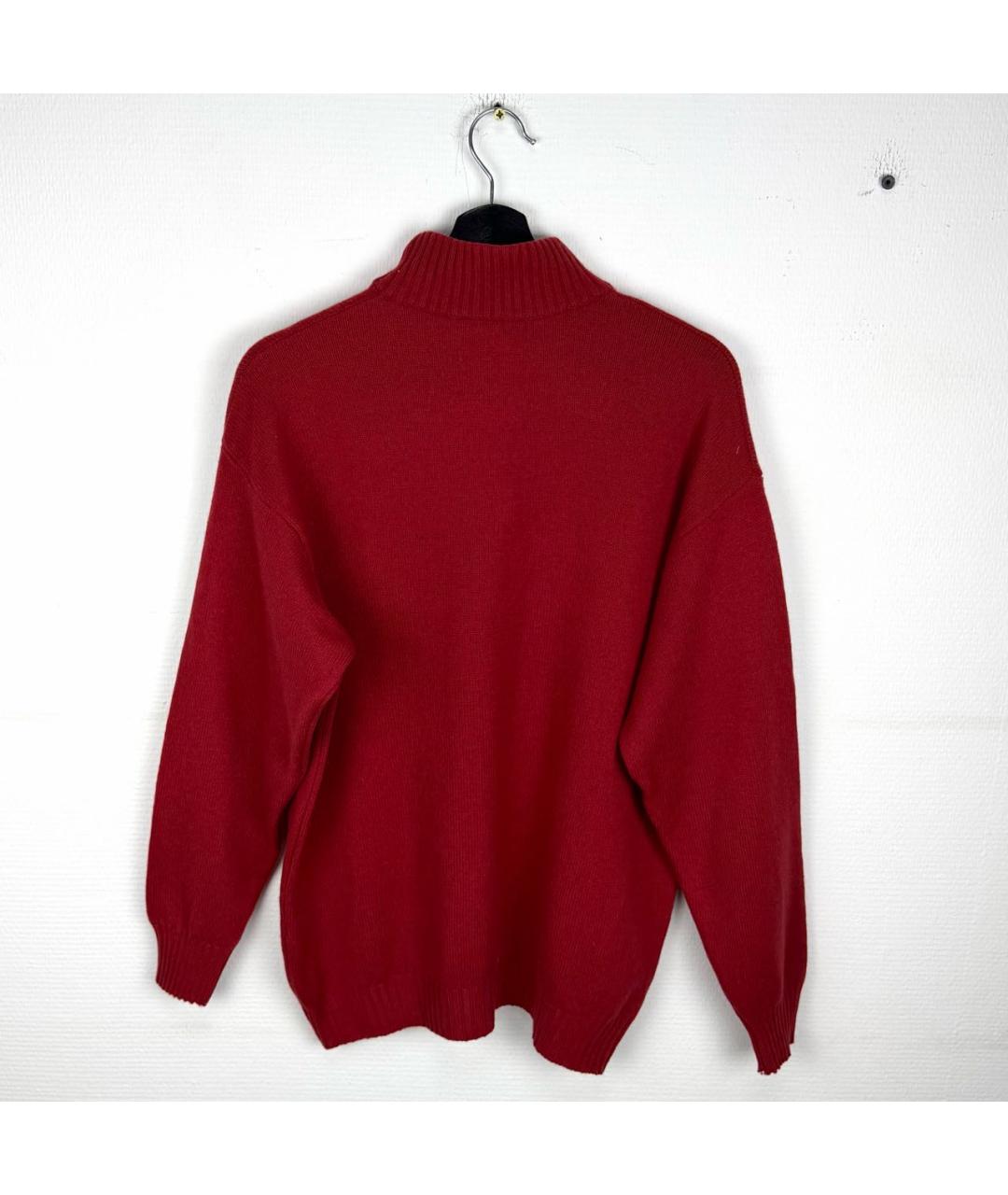 BURBERRY Бордовый шерстяной джемпер / свитер, фото 2
