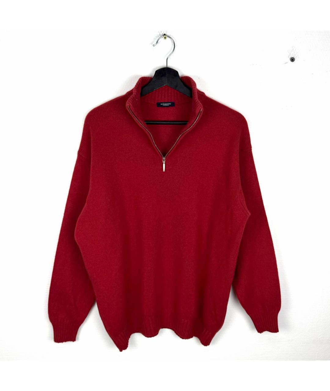 BURBERRY Бордовый шерстяной джемпер / свитер, фото 7