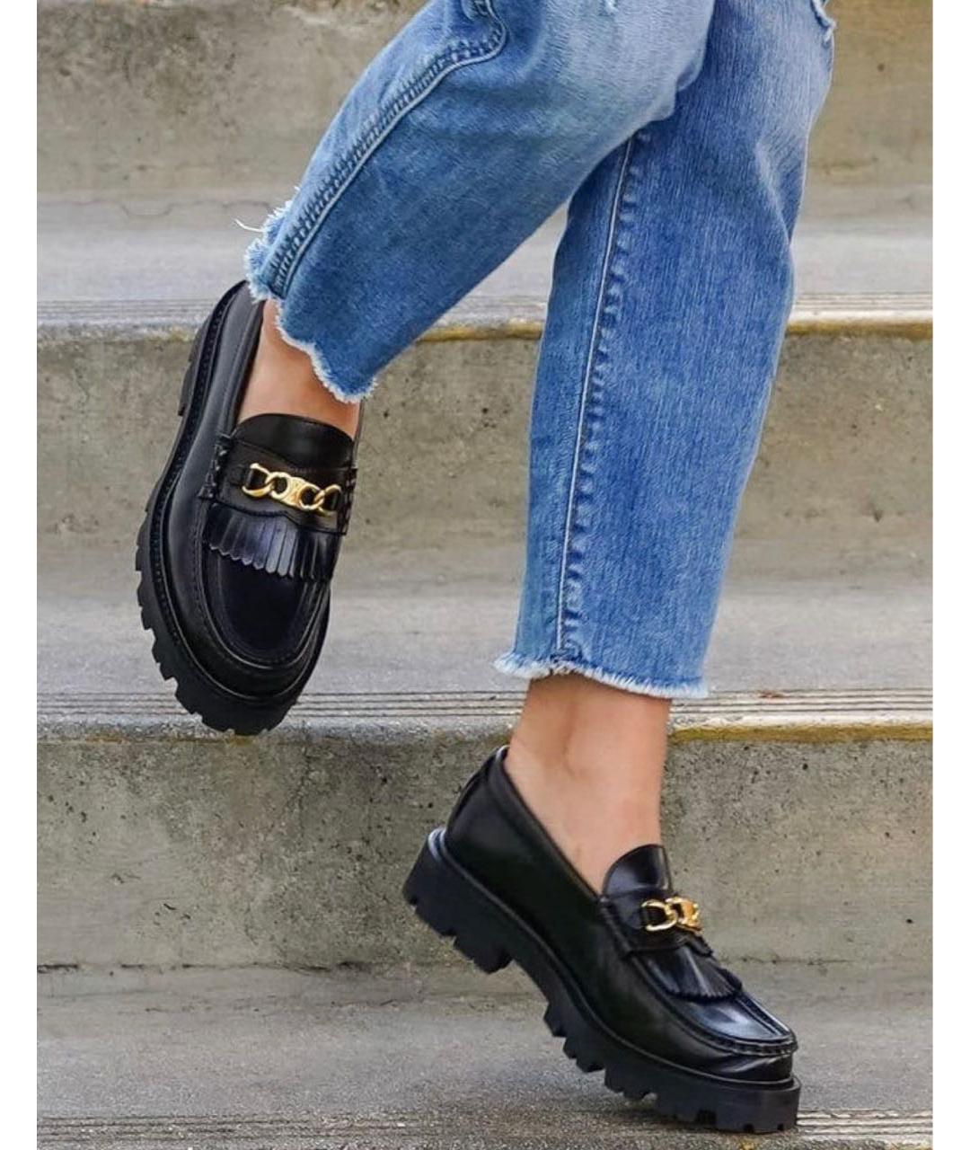 CELINE Черные лоферы, фото 2