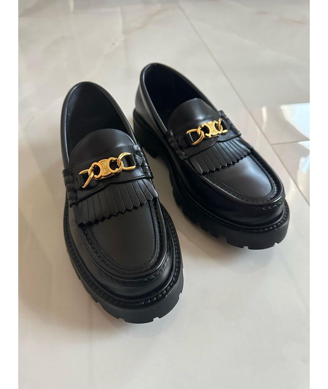 CELINE Черные лоферы, фото 7