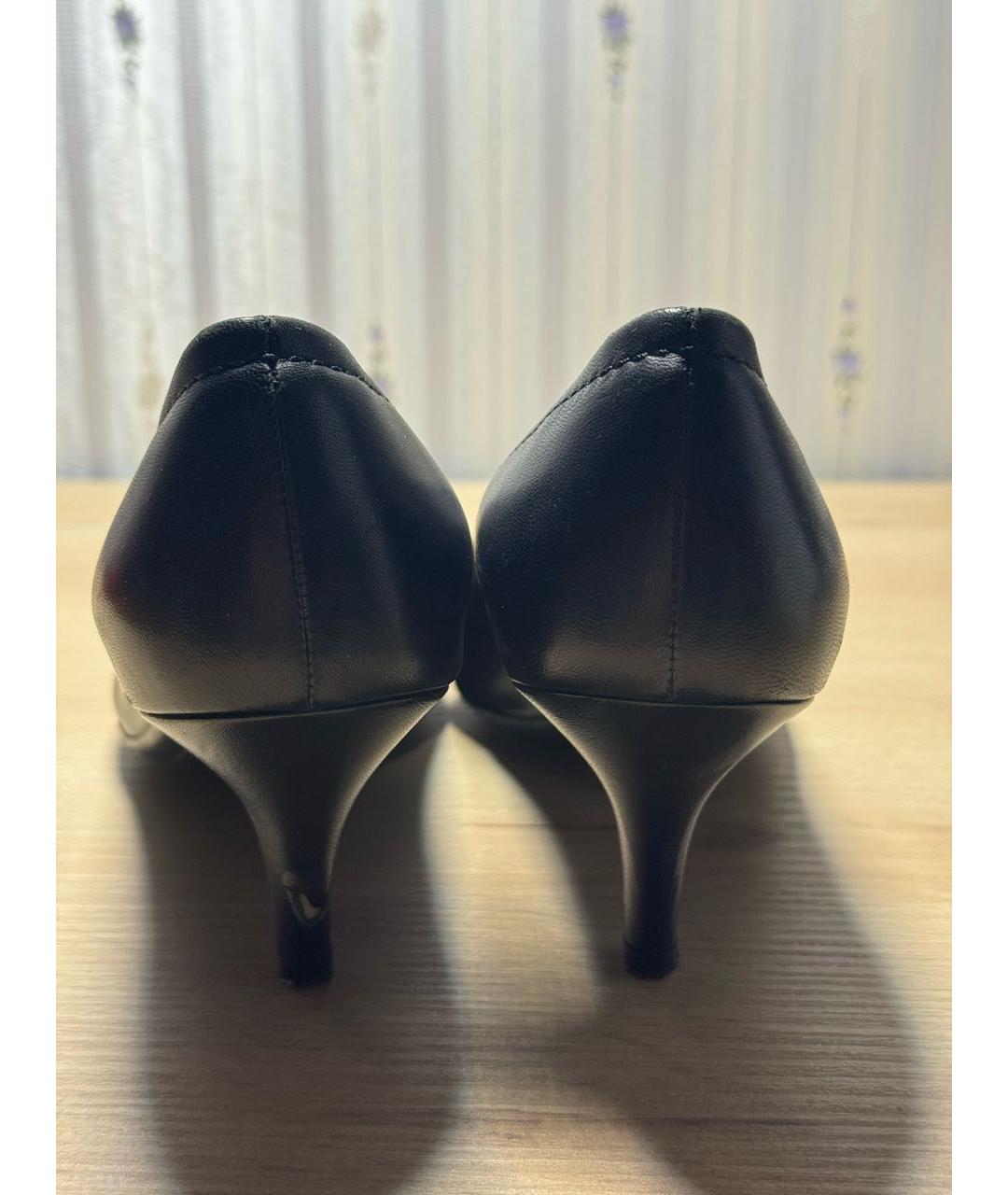 FERRAGAMO Черные туфли из искусственной кожи, фото 4