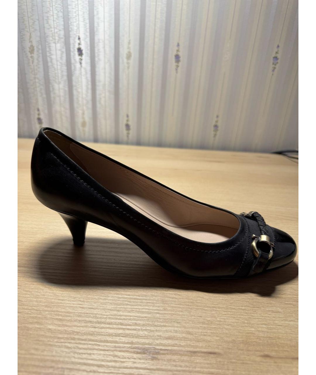 FERRAGAMO Черные туфли из искусственной кожи, фото 5