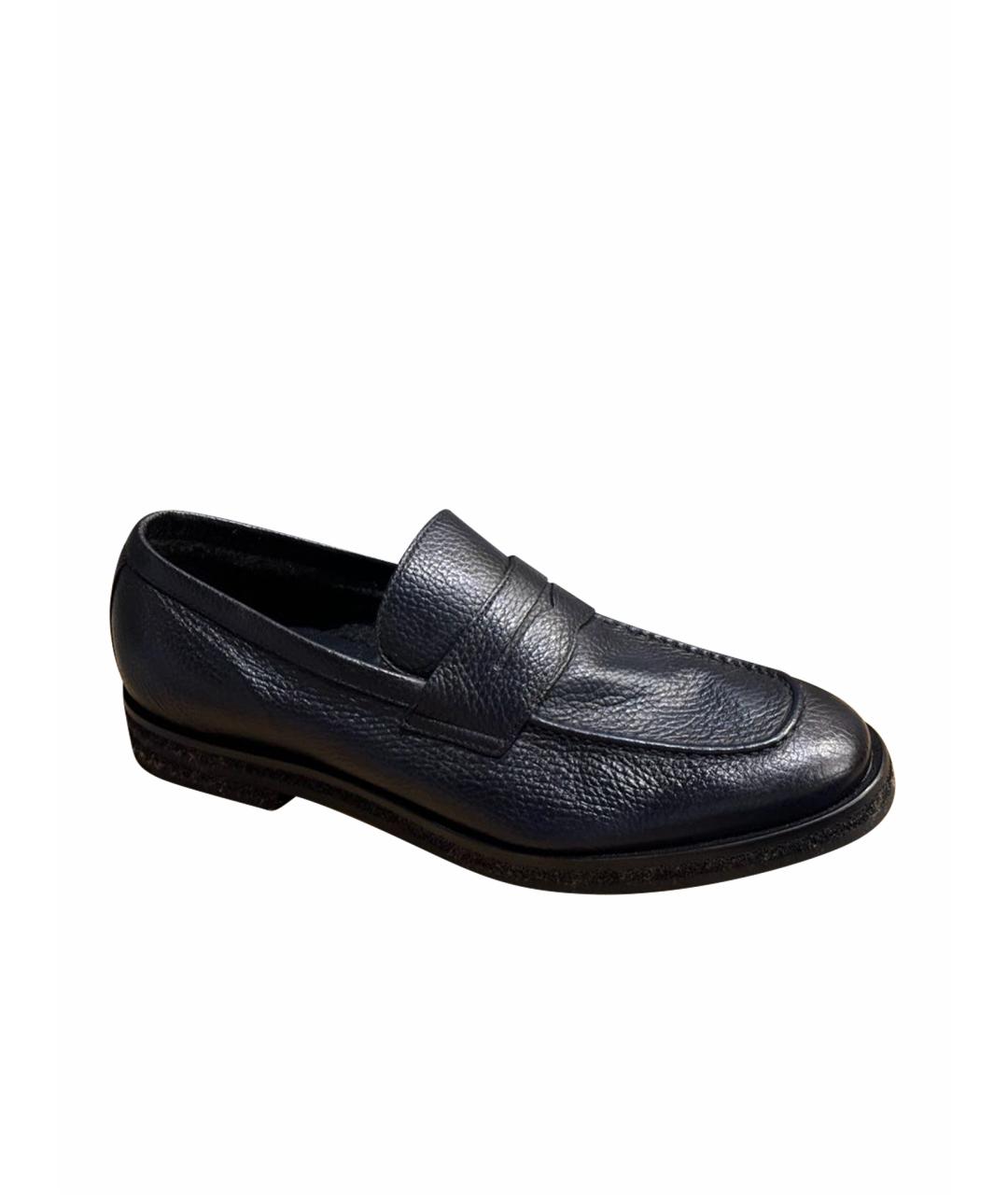 BARRETT Черные кожаные туфли, фото 1