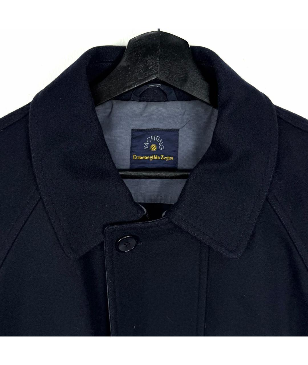 ZEGNA Синее шерстяное пальто, фото 7