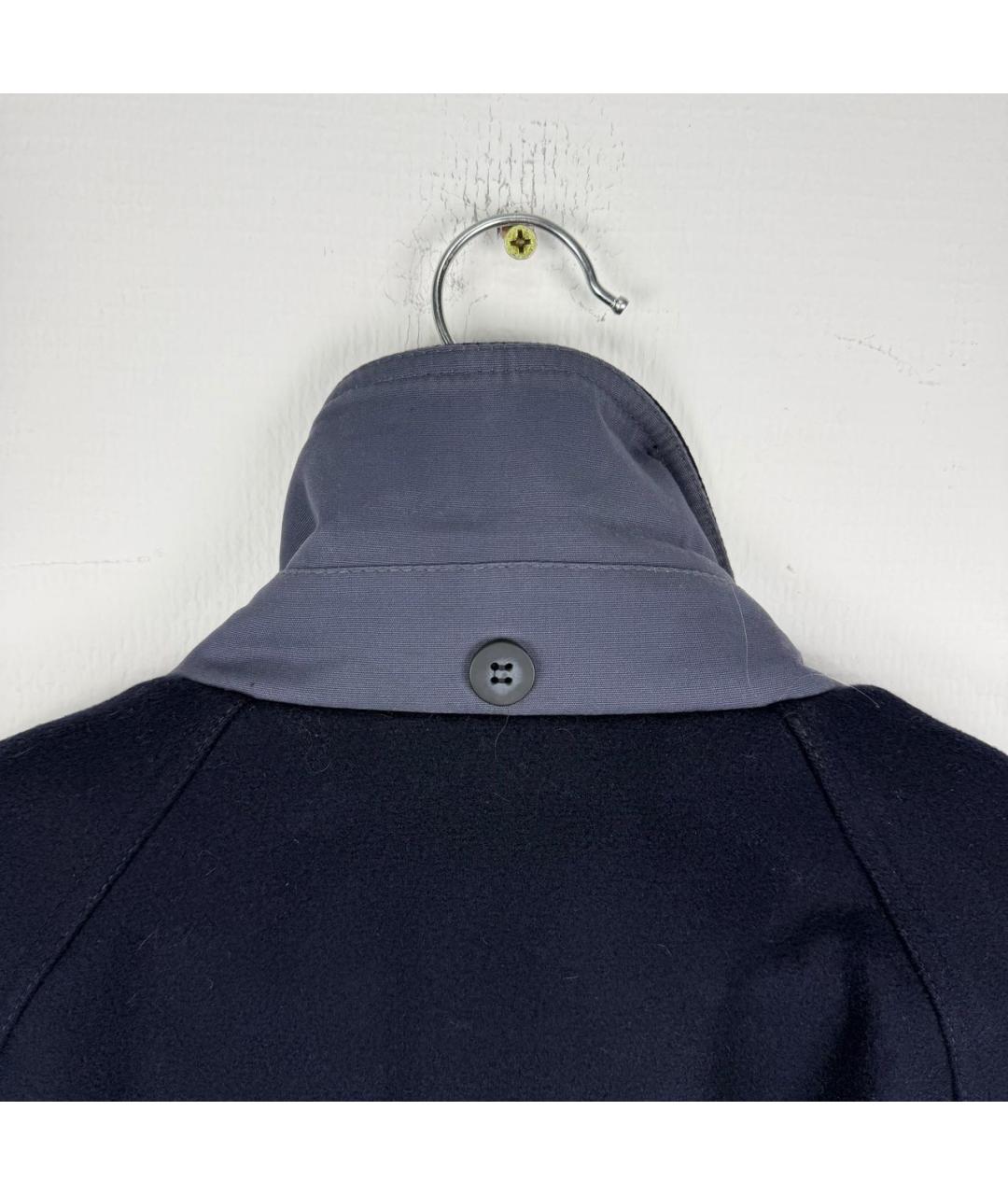 ZEGNA Синее шерстяное пальто, фото 4