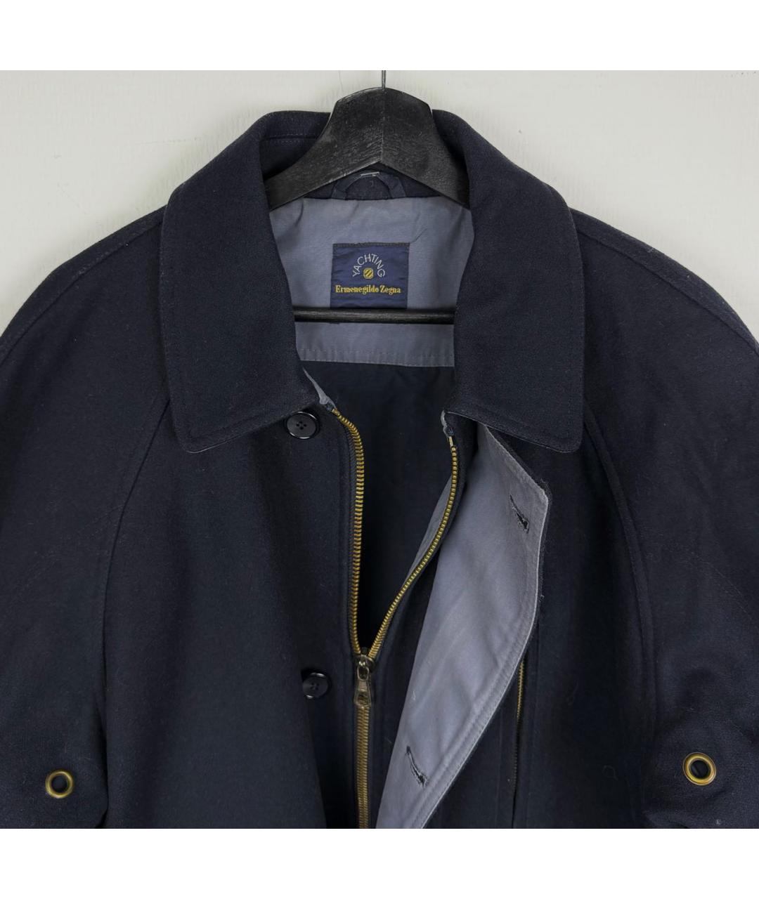 ZEGNA Синее шерстяное пальто, фото 8