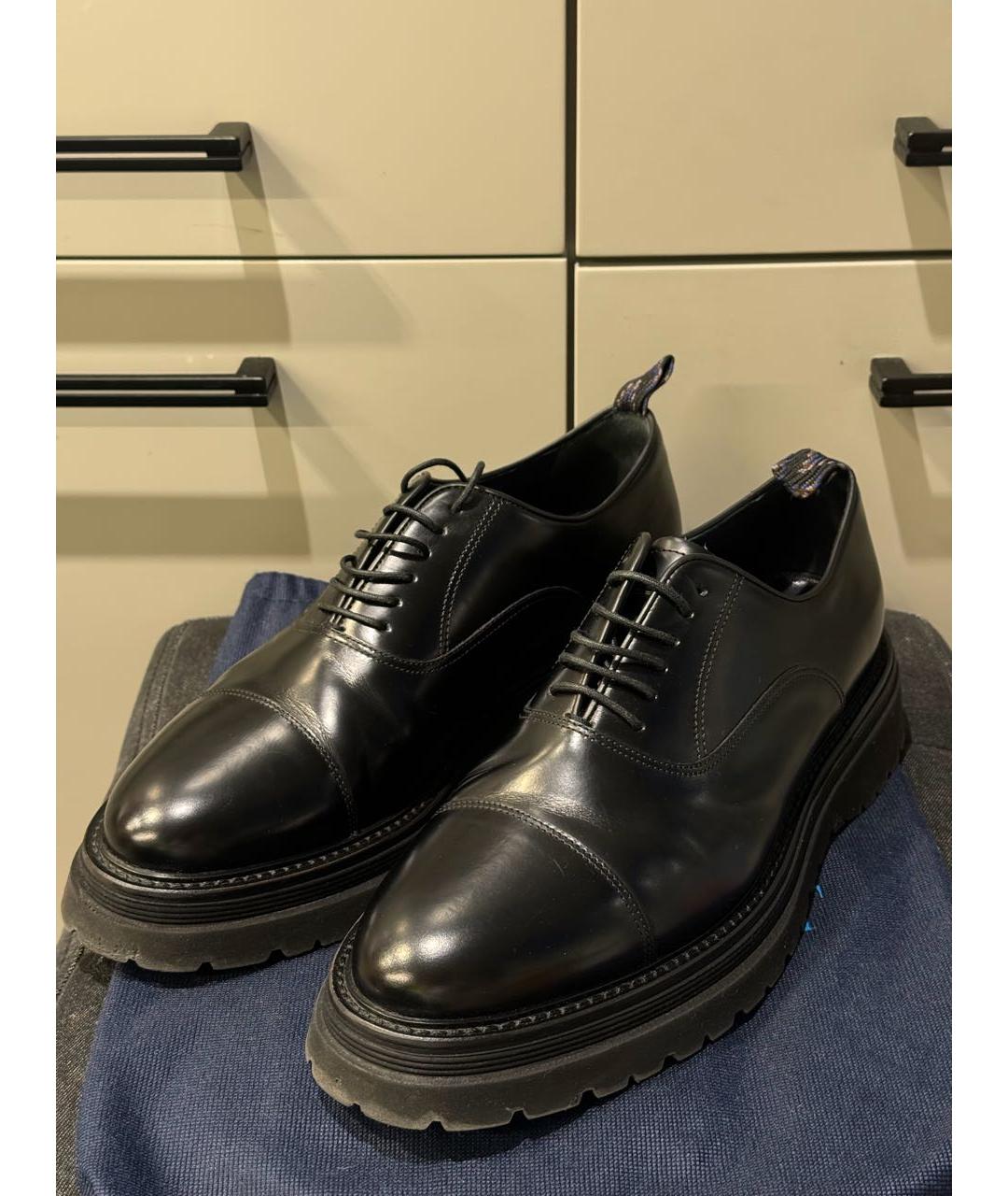 BARRETT Черные кожаные туфли, фото 2