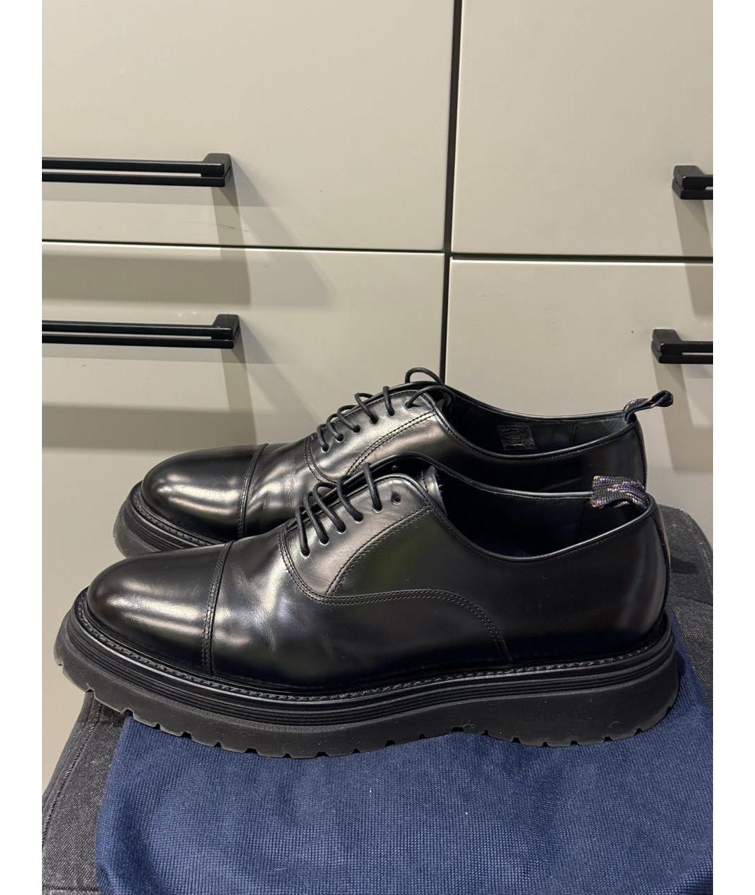 BARRETT Черные кожаные туфли, фото 6