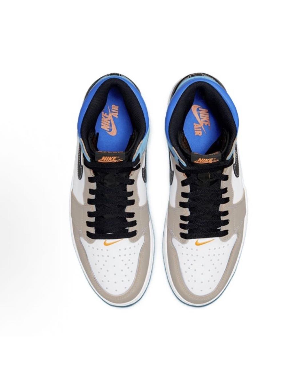 JORDAN Мульти кожаные высокие кроссовки / кеды, фото 3