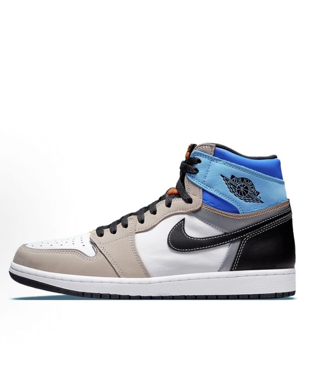 JORDAN Мульти кожаные высокие кроссовки / кеды, фото 5