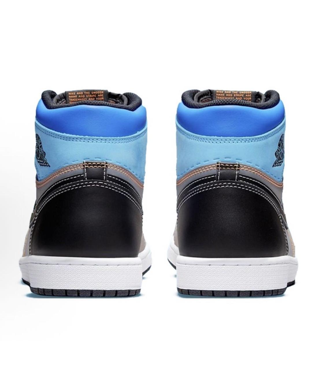 JORDAN Мульти кожаные высокие кроссовки / кеды, фото 4