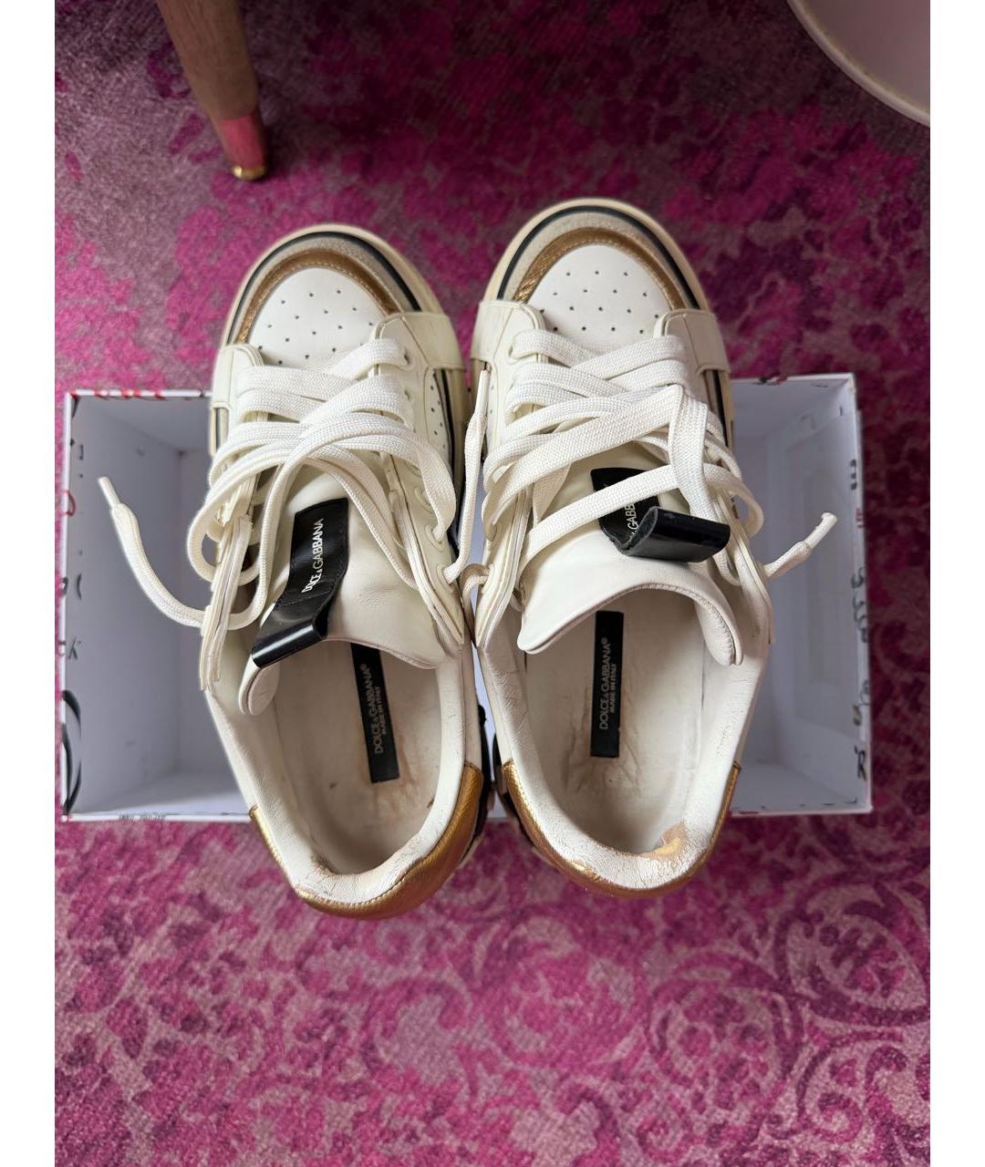 DOLCE&GABBANA Мульти кожаные кеды, фото 3