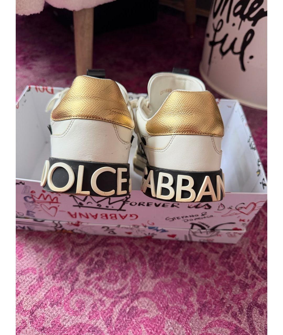 DOLCE&GABBANA Мульти кожаные кеды, фото 4