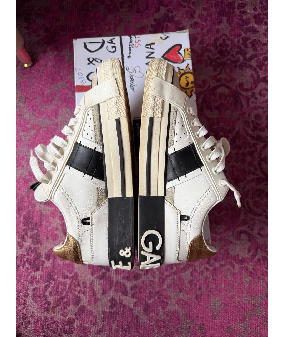 DOLCE&GABBANA Мульти кожаные кеды, фото 5