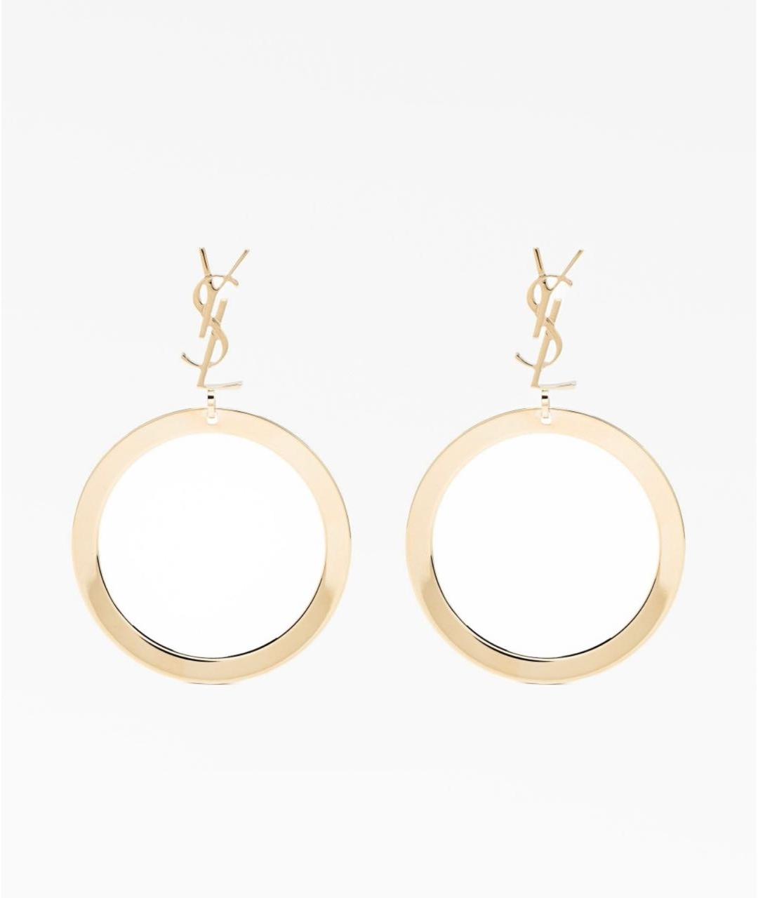 SAINT LAURENT Золотые позолоченные серьги, фото 5