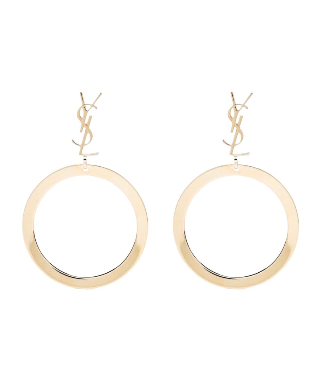 SAINT LAURENT Золотые позолоченные серьги, фото 1