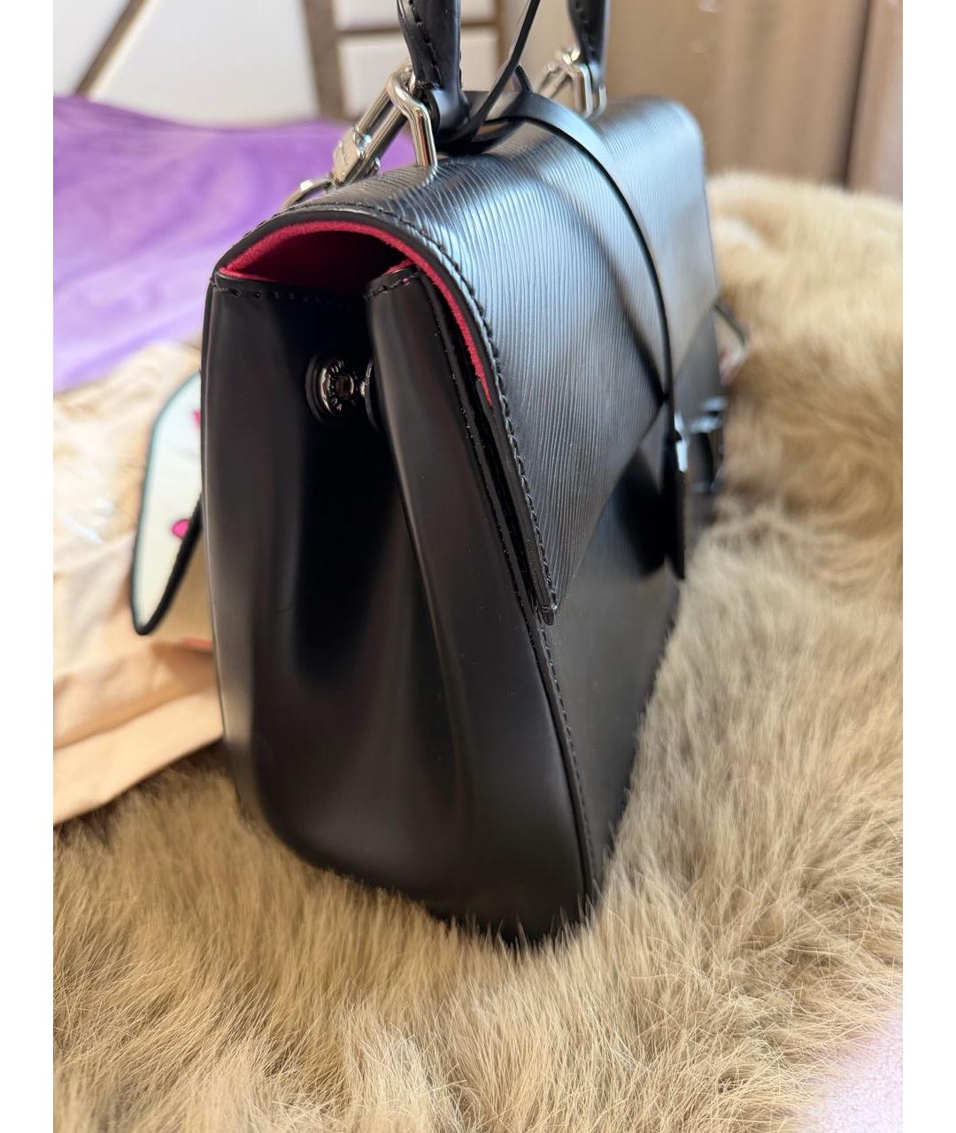 LOUIS VUITTON Черная кожаная сумка через плечо, фото 2