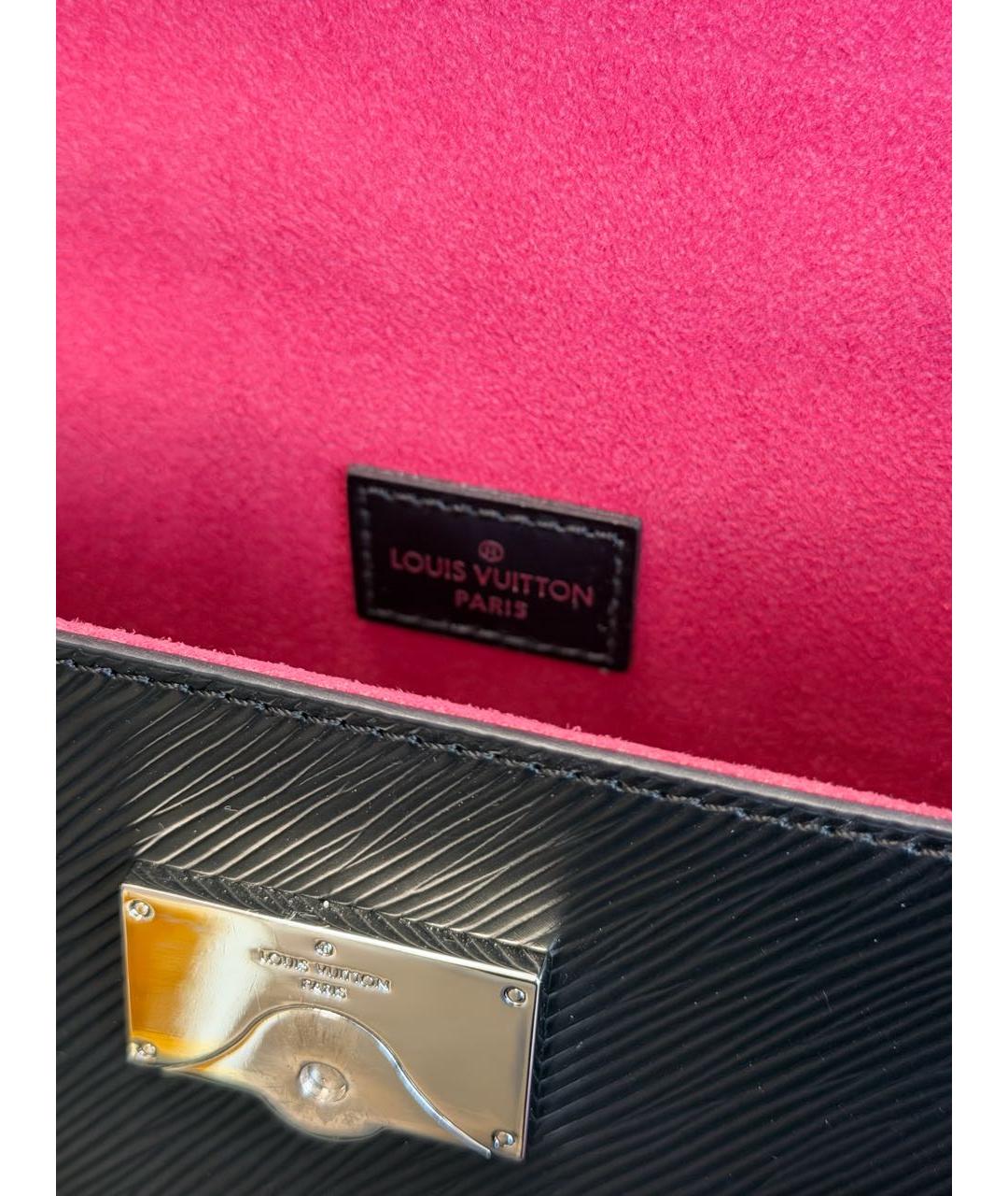 LOUIS VUITTON Черная кожаная сумка через плечо, фото 5