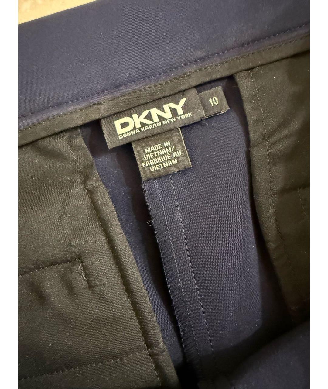 DKNY Темно-синие брюки узкие, фото 4