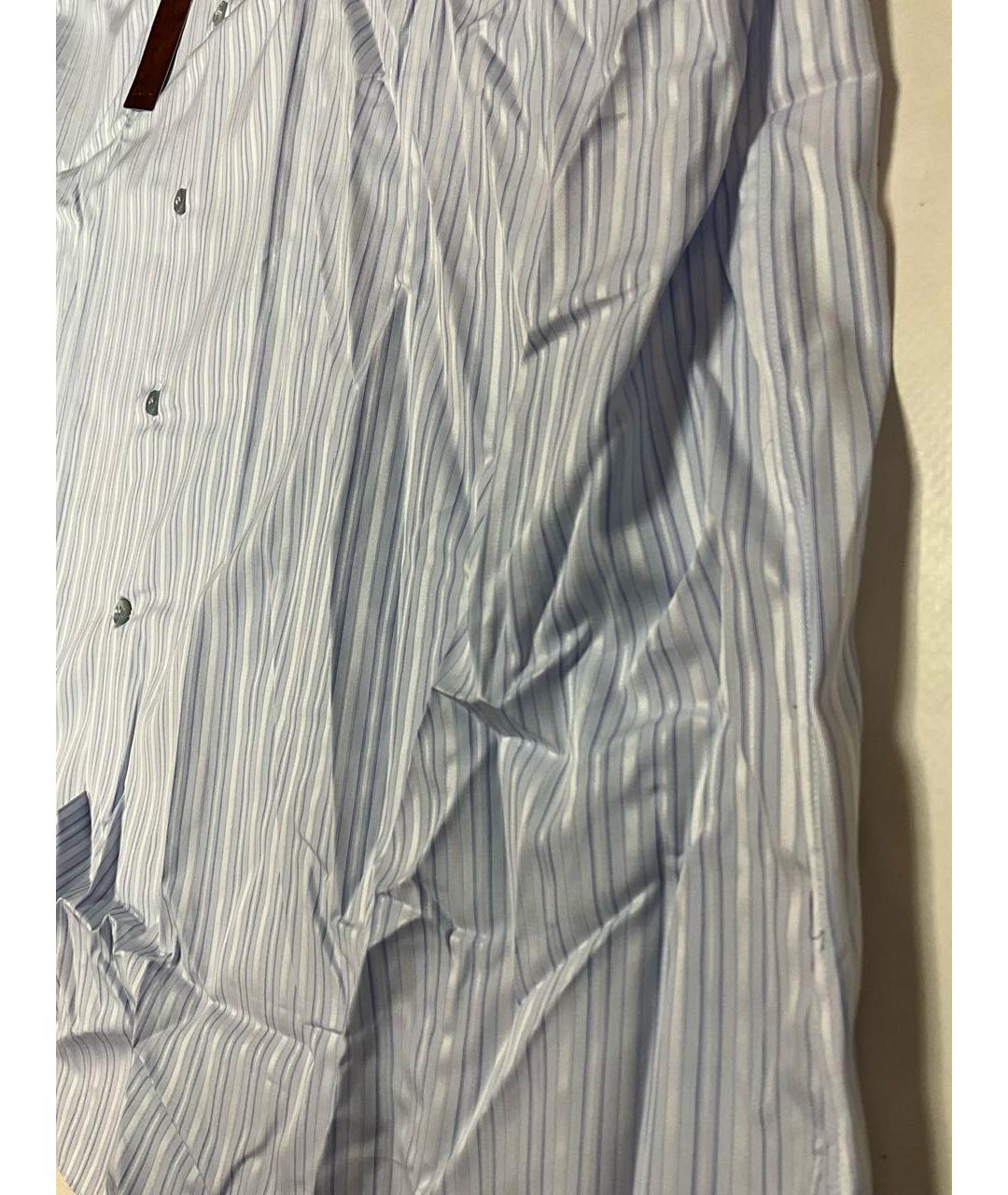 STEFANO RICCI Голубая хлопковая классическая рубашка, фото 3