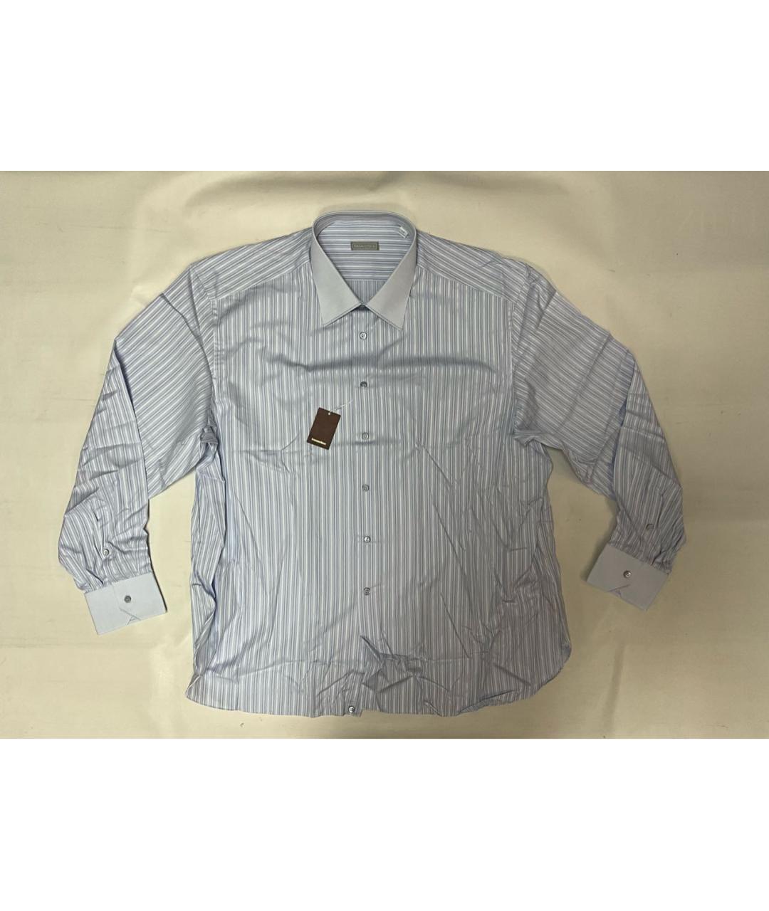 STEFANO RICCI Голубая хлопковая классическая рубашка, фото 8