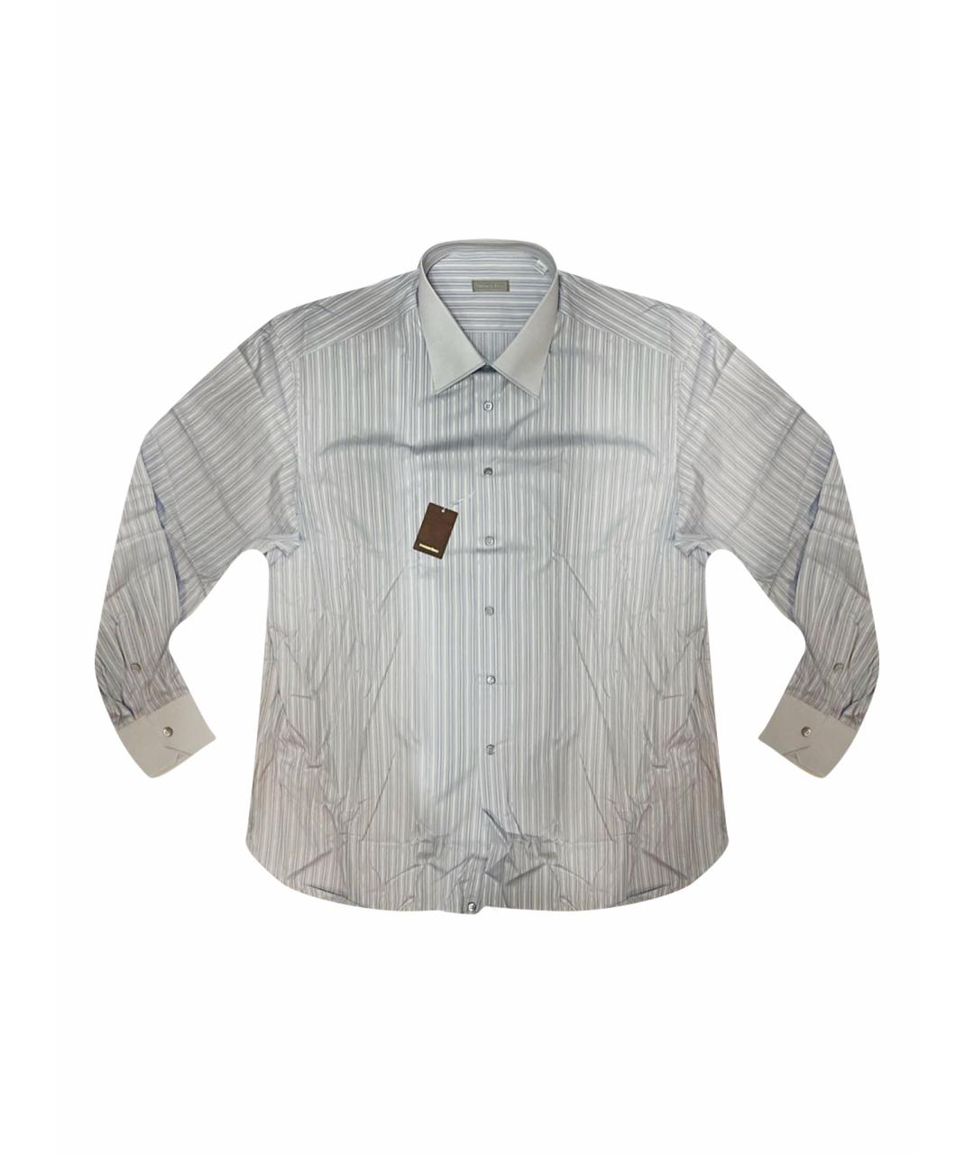 STEFANO RICCI Голубая хлопковая классическая рубашка, фото 1