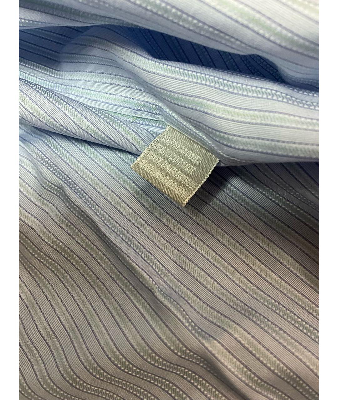 STEFANO RICCI Голубая хлопковая классическая рубашка, фото 6