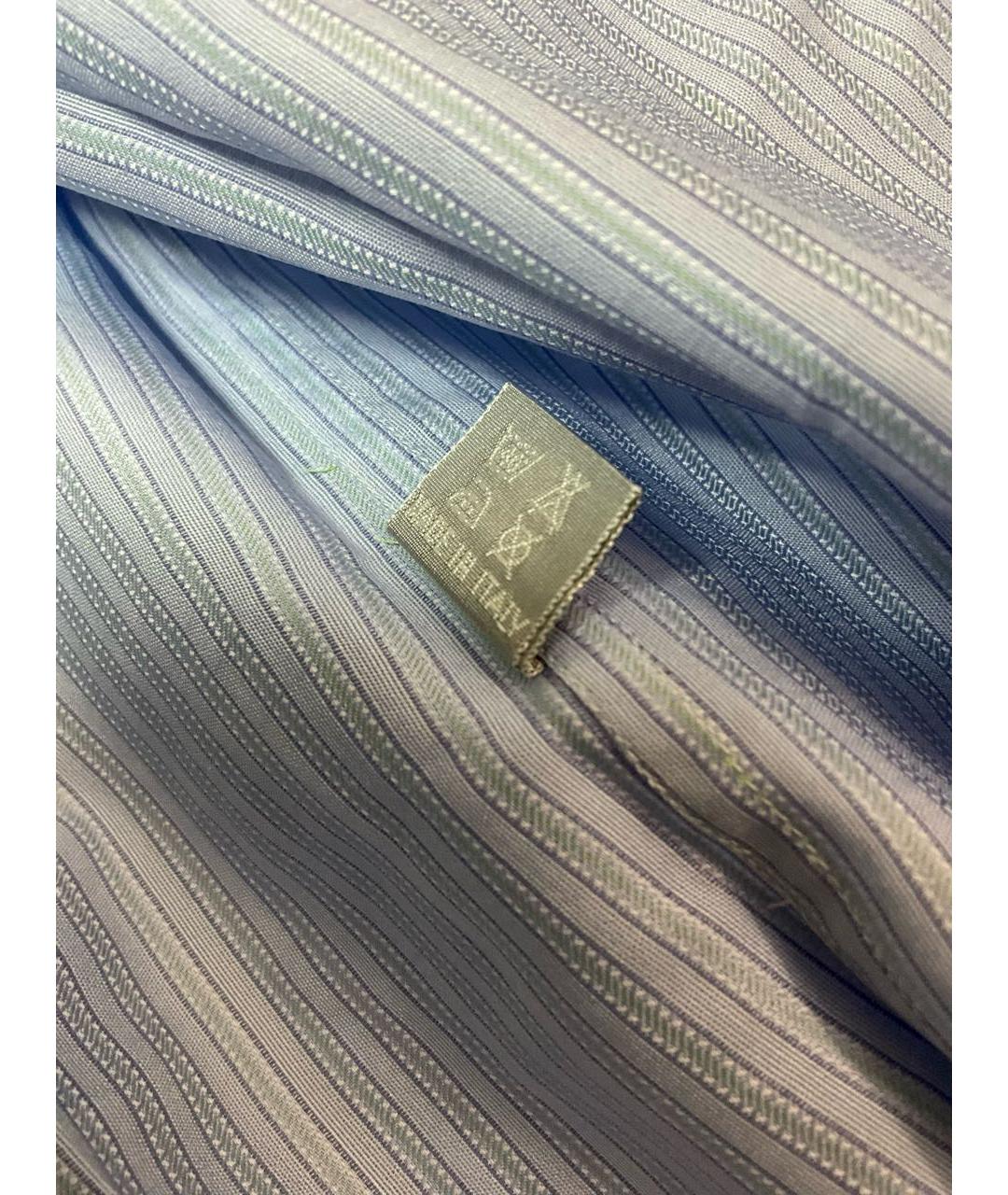 STEFANO RICCI Голубая хлопковая классическая рубашка, фото 5