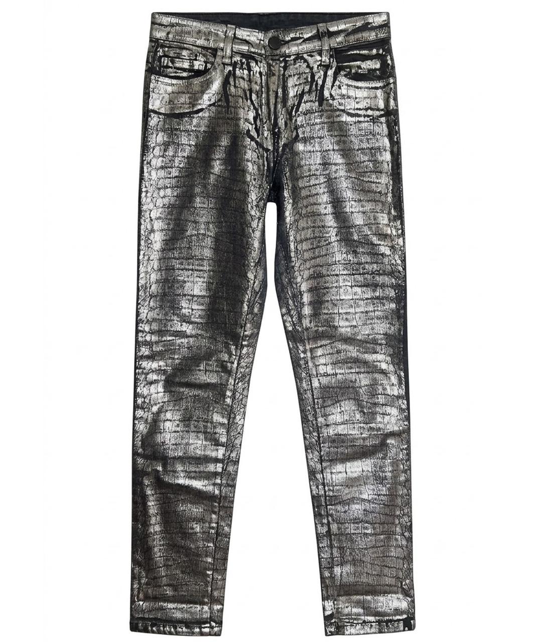 PINKO Серые хлопковые джинсы слим, фото 1