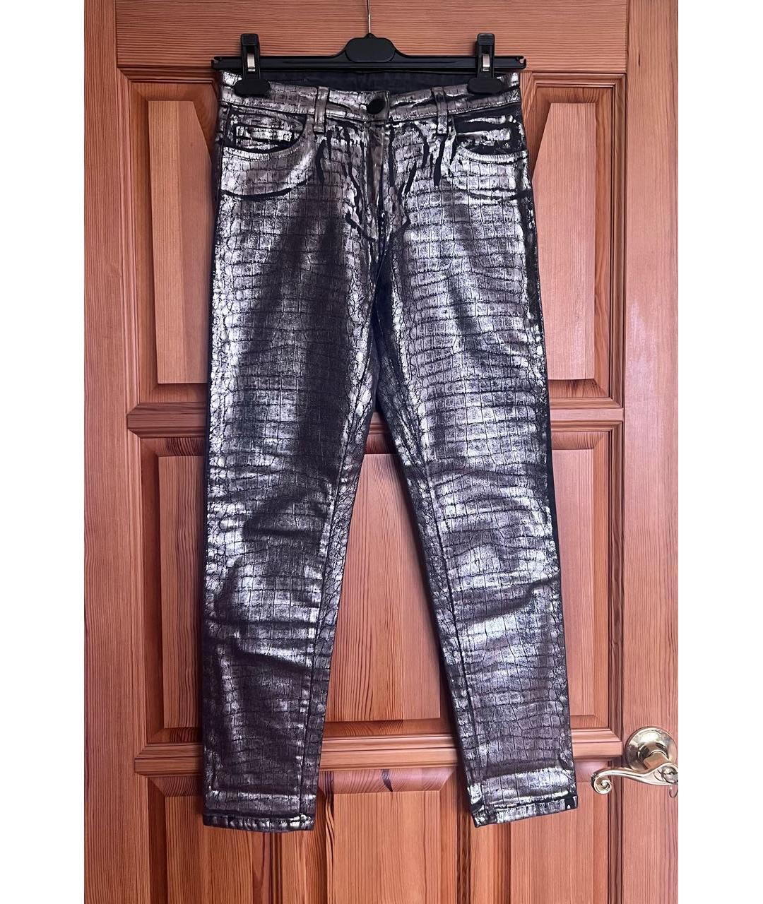 PINKO Серые хлопковые джинсы слим, фото 4