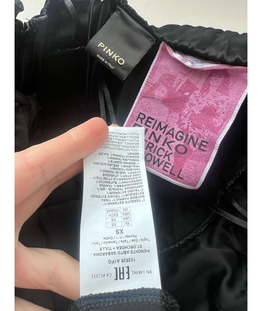PINKO Черный сарафан, фото 3