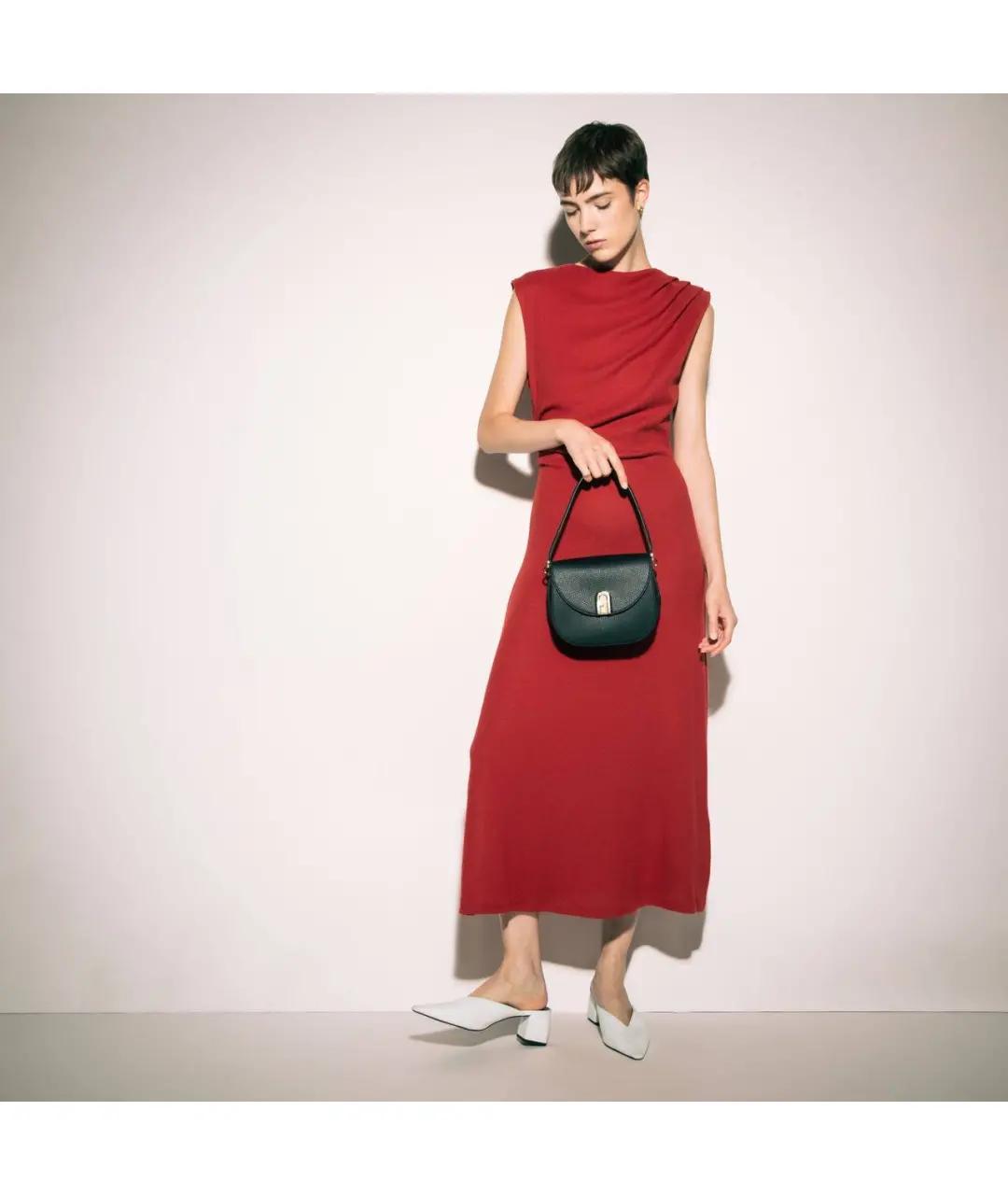 FURLA Черная кожаная сумка через плечо, фото 5