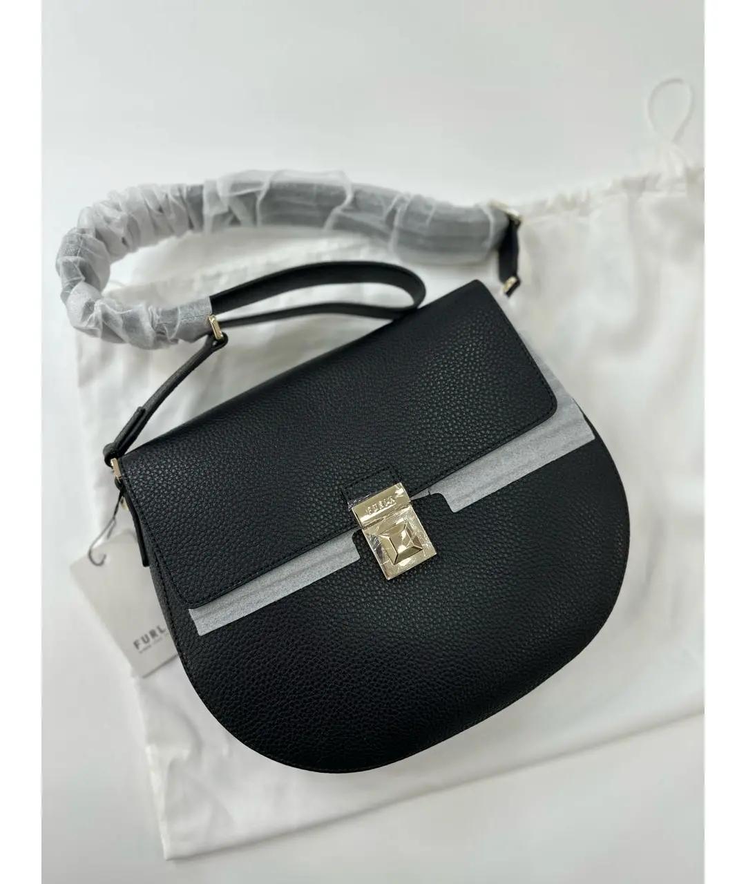 FURLA Черная кожаная сумка через плечо, фото 2