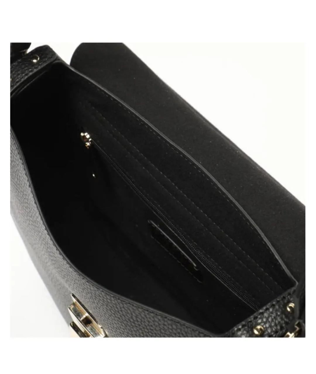 FURLA Черная кожаная сумка через плечо, фото 4