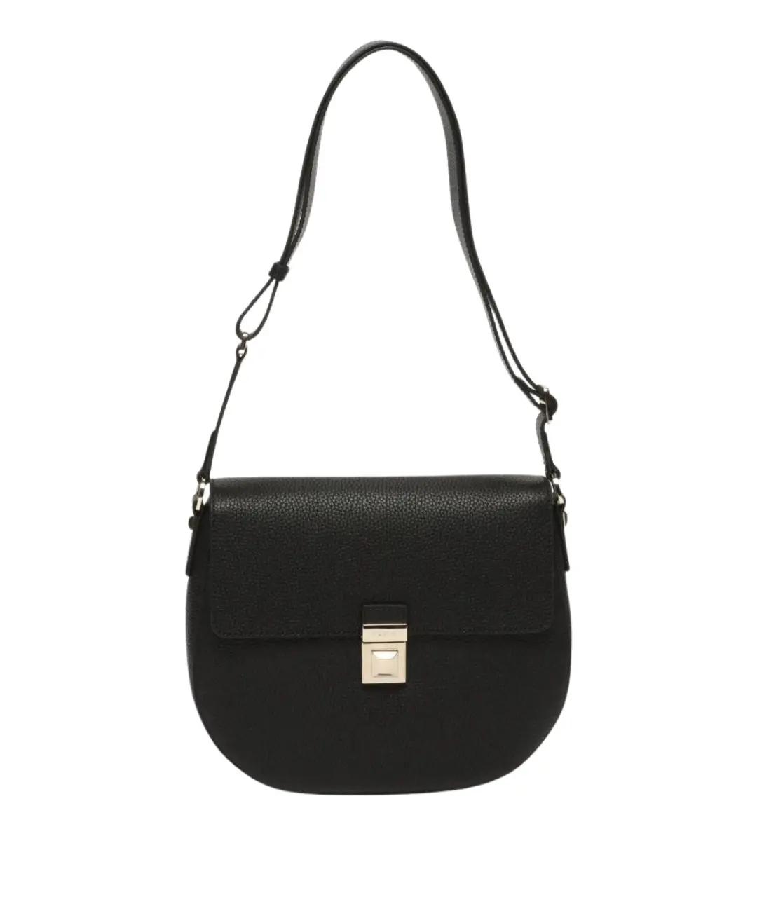 FURLA Черная кожаная сумка через плечо, фото 7