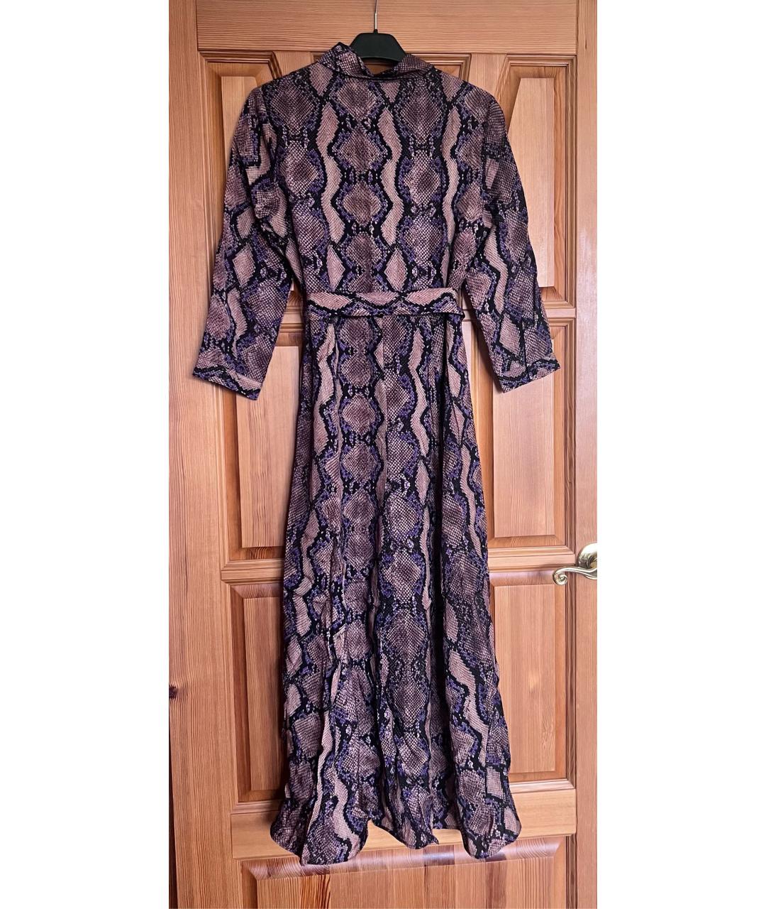 PINKO Коричневое вискозное повседневное платье, фото 2