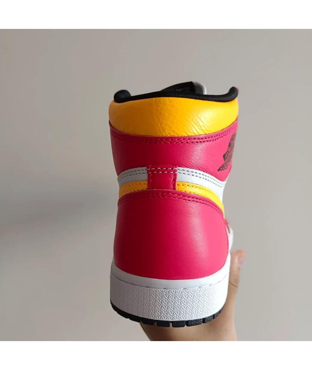 JORDAN Мульти кожаные высокие кроссовки / кеды, фото 3